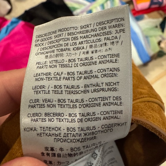 Tom Ford Camel Suede Mini Skort with Gold Double Buckle - Picture 11 of 16